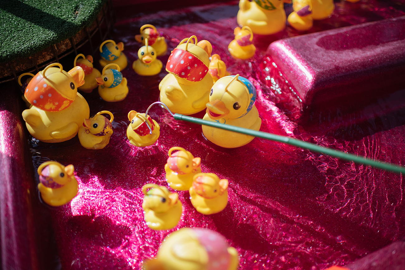 Animation enfant pêche canard fête foraine